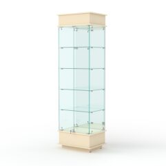 Витрина ФАНТАЗИЯ №2-2 (задняя стенка - зеркало), Крем Вайс