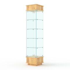 Витрина ФАНТАЗИЯ №3-1 (задняя стенка - стекло), Дуб Золотистый