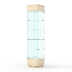 Витрина ФАНТАЗИЯ №3-1 (задняя стенка - стекло), Крем Вайс