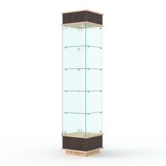 Витрина ФАНТАЗИЯ №3-1 (задняя стенка - стекло), Дуб Венге и Дуб Сонома