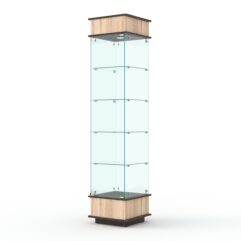 Витрина ФАНТАЗИЯ №3-1 (задняя стенка - стекло), Дуб Сонома + Дуб Венге