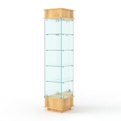 Витрина ФАНТАЗИЯ №3-2 (задняя стенка - зеркало), Дуб Золотистый