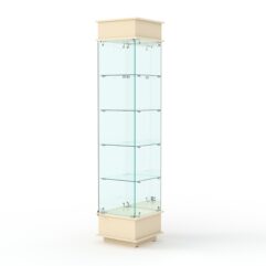 Витрина ФАНТАЗИЯ №3-2 (задняя стенка - зеркало), Крем Вайс