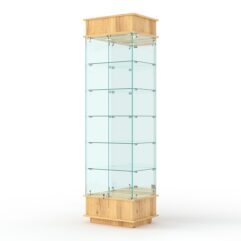 Витрина ФАНТАЗИЯ №5-2 (задняя стенка - зеркало), Дуб Золотистый