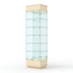 Витрина ФАНТАЗИЯ №5-2 (задняя стенка - зеркало), Крем Вайс