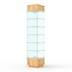 Витрина ФАНТАЗИЯ №6-1 (задняя стенка - стекло), Дуб Золотистый