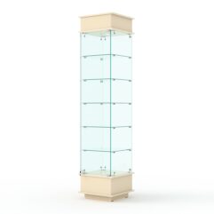 Витрина ФАНТАЗИЯ №6-1 (задняя стенка - стекло), Крем Вайс