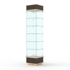 Витрина ФАНТАЗИЯ №6-1 (задняя стенка - стекло), Дуб Венге и Дуб Сонома