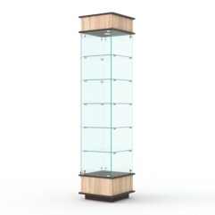 Витрина ФАНТАЗИЯ №6-1 (задняя стенка - стекло), Дуб Сонома + Дуб Венге