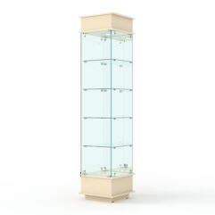 Витрина ФАНТАЗИЯ №6-2 (задняя стенка - зеркало), Крем Вайс