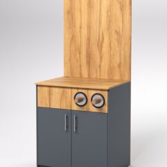 Кофепоинт №1, Темно-серый и Дуб Золотистый