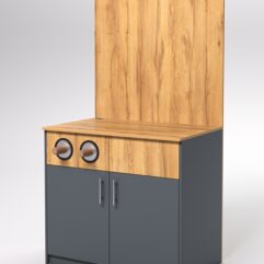 Кофепоинт №2, Темно-серый и Дуб Золотистый