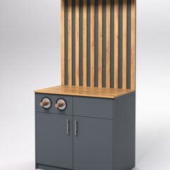 Кофепоинт №3, Темно-серый и Дуб Золотистый