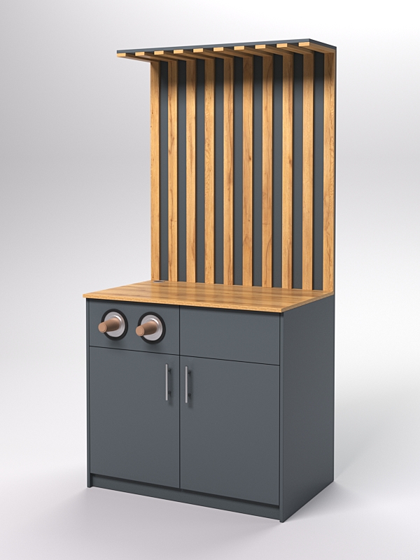 Кофепоинт №3, Темно-серый и Дуб Золотистый